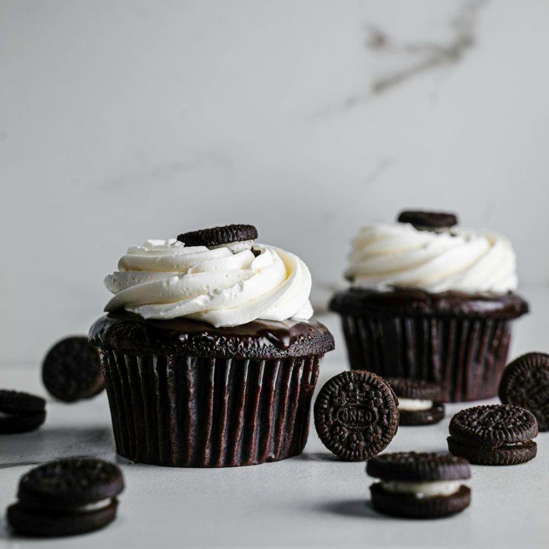 Cupcakes de Oreo con frosting de Mantequilla