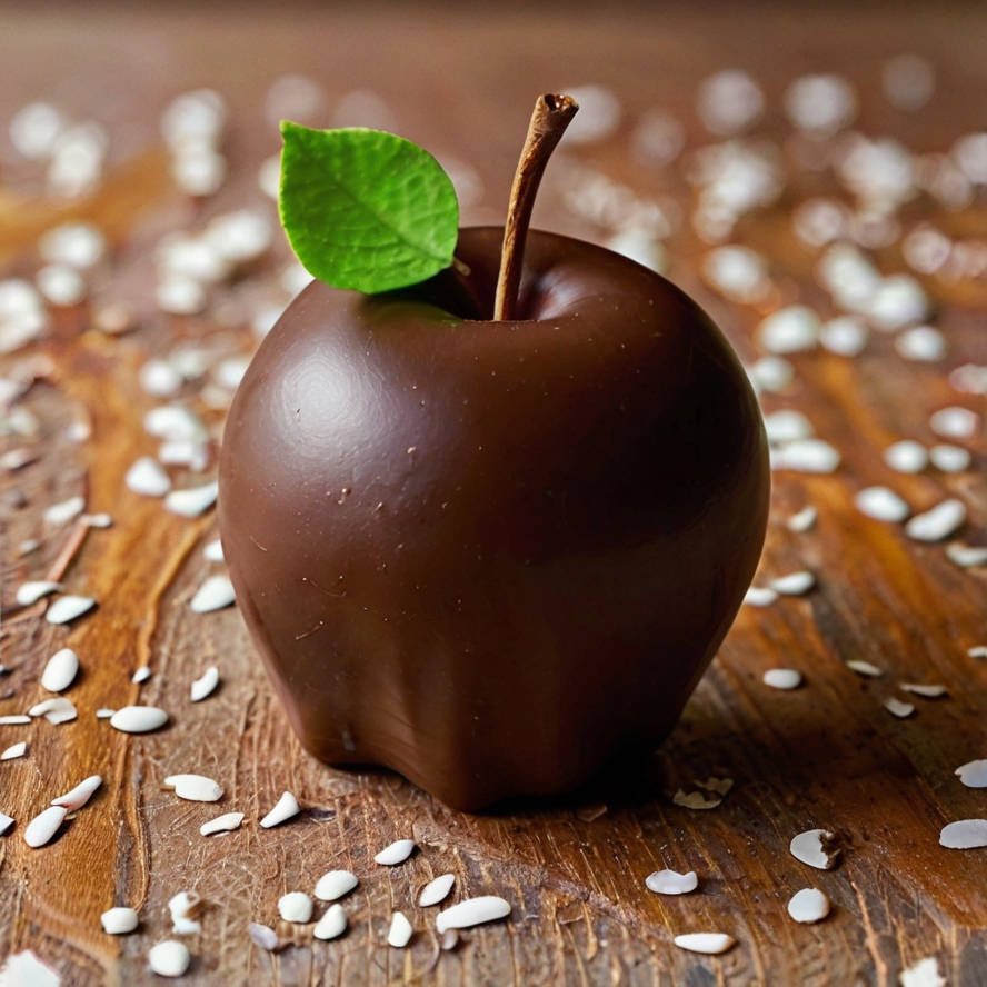 Manzana cubierta de chocolate