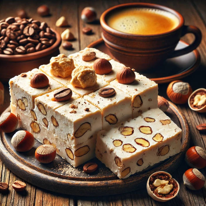 Turrón de café con leche y avellanas, recetas navidad,