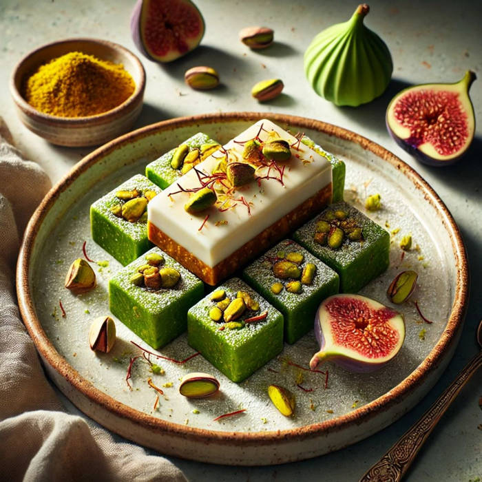 turrón de pistacho y azafrán, recetas navidad,