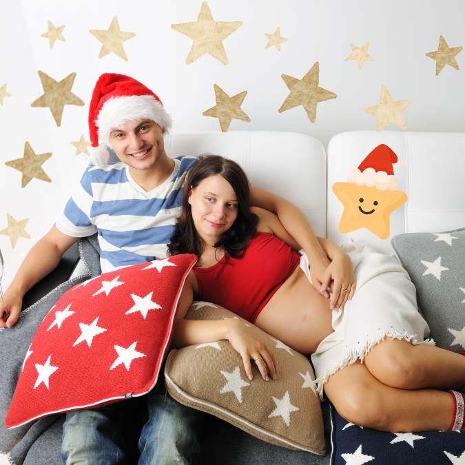 Navidad en pareja estando embarazada pareja embarazo navidad