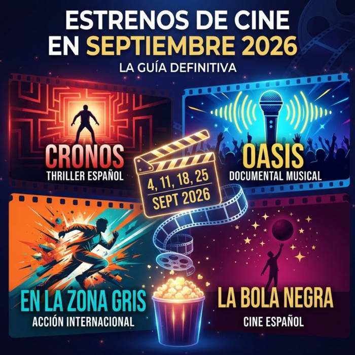 Estrenos de Cine Septiembre de 2026: Cartelera y Películas Películas que llegan a los cines en septiembre de 2026
