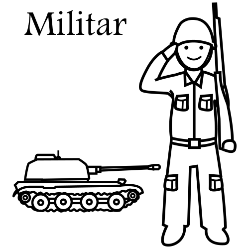 Militar Dibujos Trabajos Y Profesiones